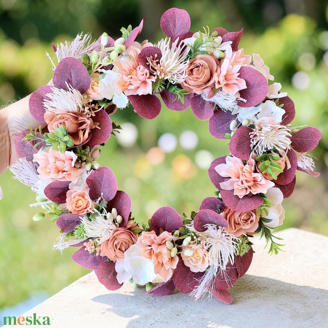 Vintage pasztell szerenád egy ajtódíszen ! - otthon & életmód - dekoráció - ajtó- és ablak dekoráció - ajtódísz & kopogtató - Meska.hu