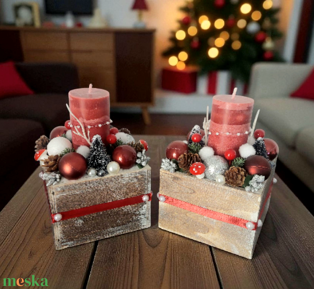 Különleges ünnepi asztaldísz ! - karácsony - adventi díszek - adventi gyertyadíszek és koszorúdíszek - Meska.hu