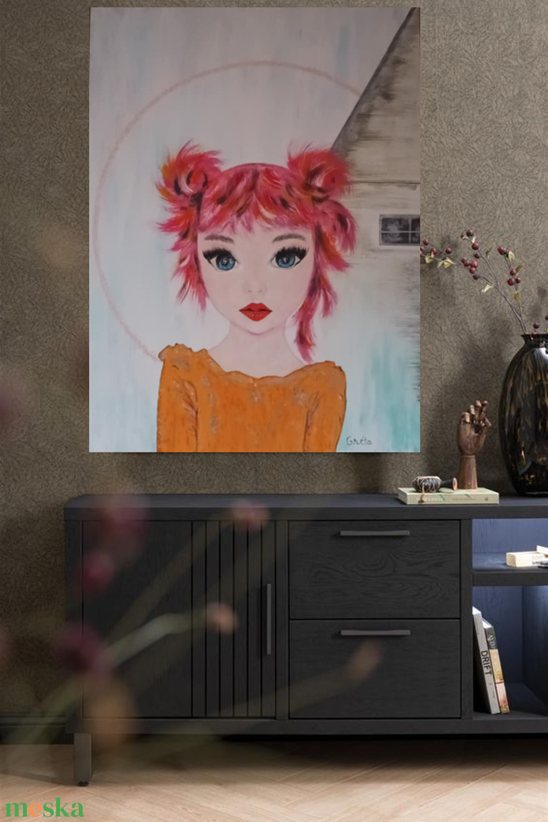 Kislány. Mitől - mikor szép az, ami nem átlagos? - művészet - festmény - akril - Meska.hu