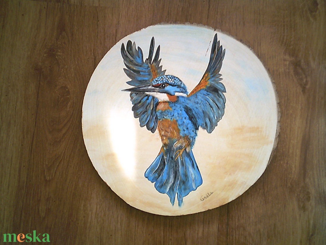 Jégmadár - művészet - festmény - akril - Meska.hu