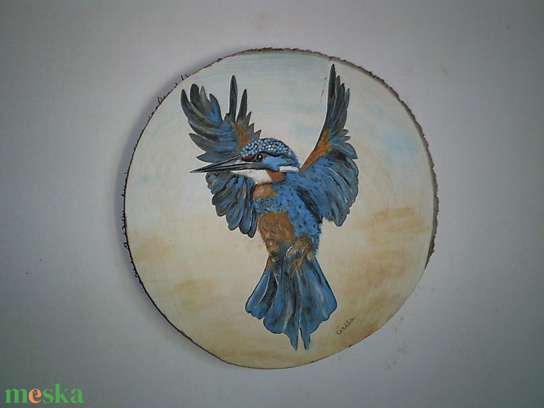 Jégmadár - művészet - festmény - akril - Meska.hu