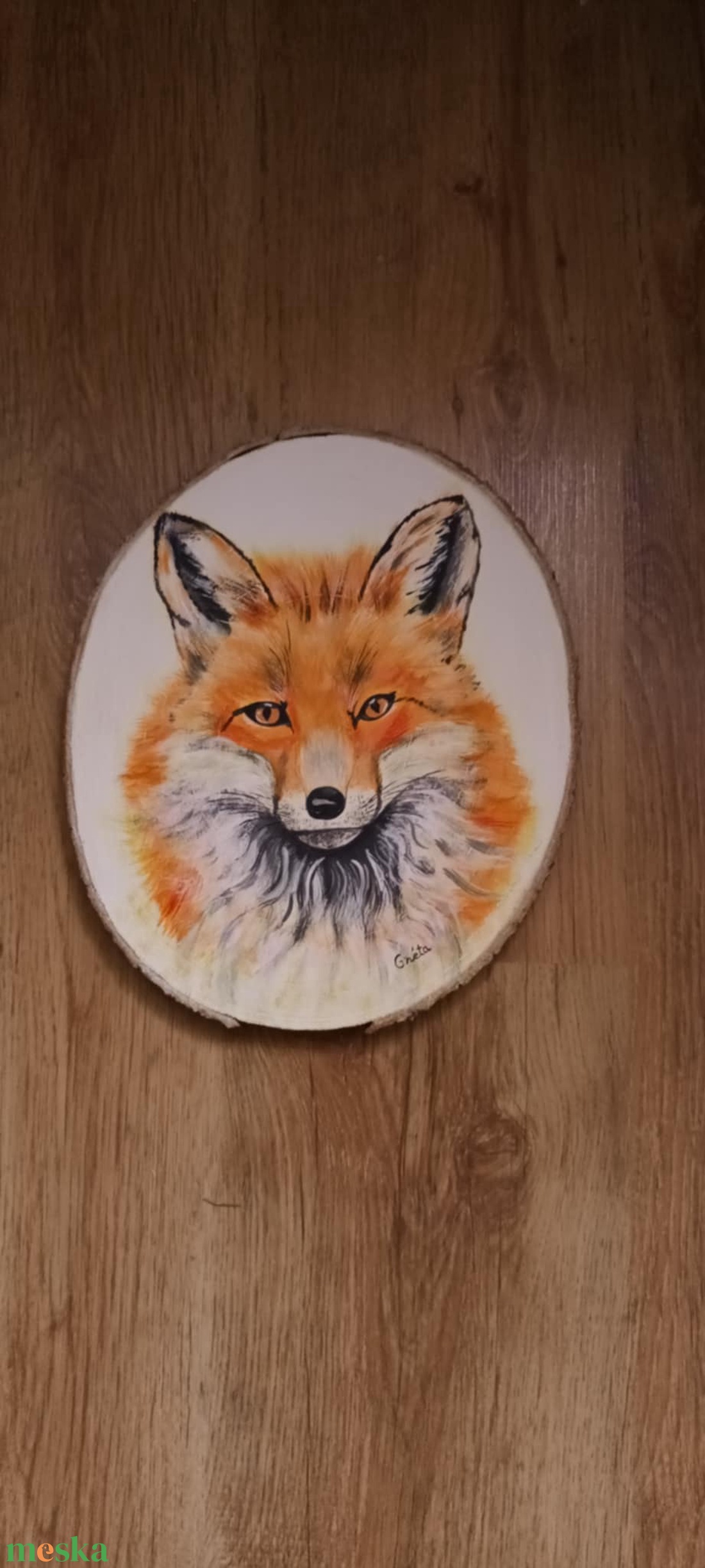Róka - művészet - festmény - akril - Meska.hu