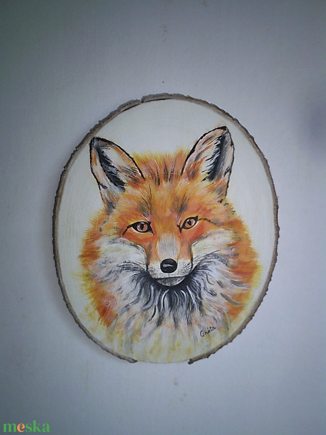 Róka - művészet - festmény - akril - Meska.hu