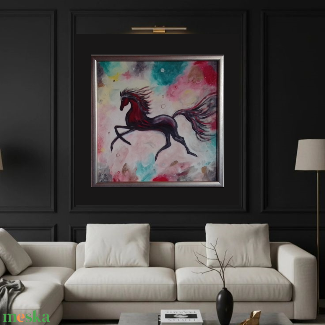 Szenvedély Angyali vágta Szabadságvágy Ló - művészet - festmény - akril - Meska.hu
