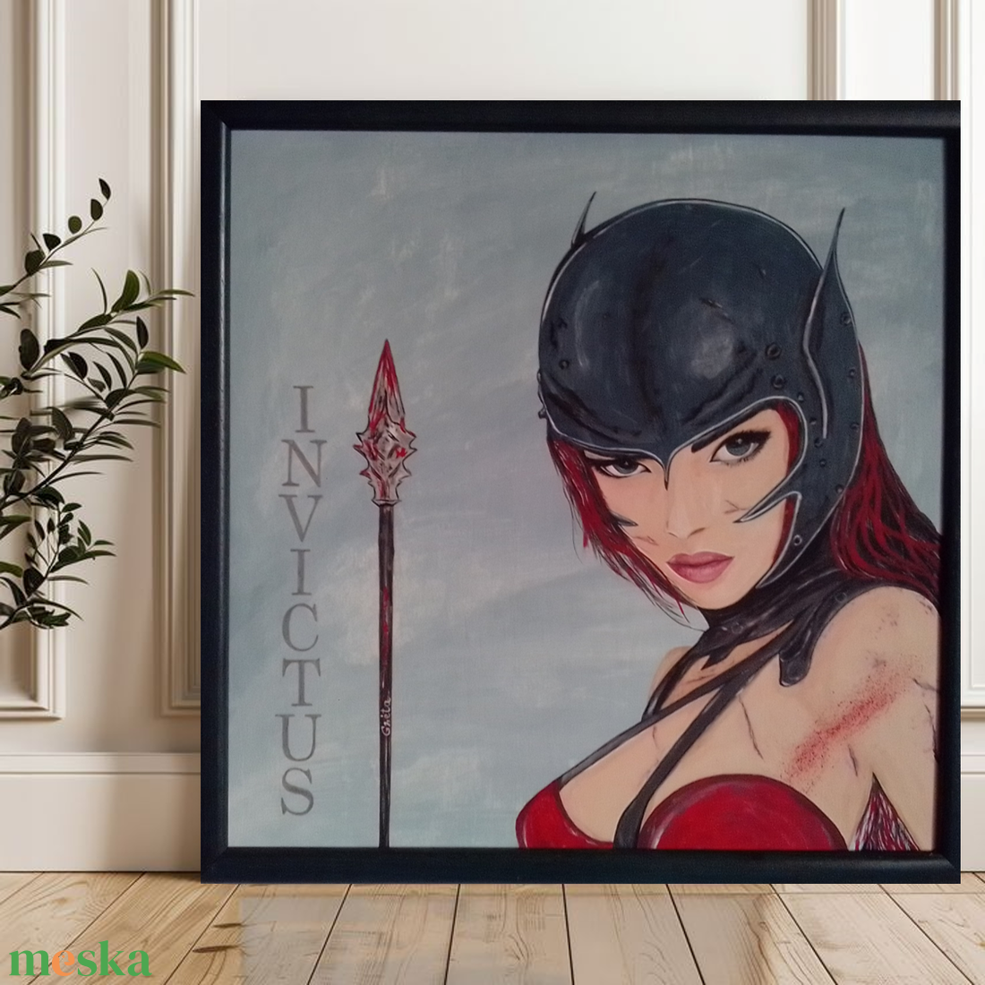 Invictus legyőzhetetlen harcos  - művészet - festmény - akril - Meska.hu