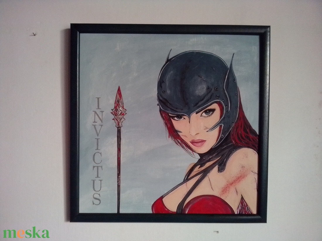 Invictus legyőzhetetlen harcos  - művészet - festmény - akril - Meska.hu