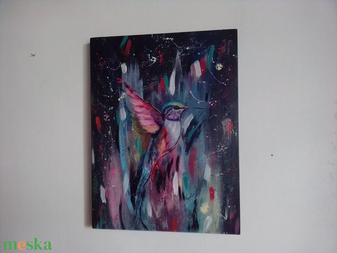 Menekülő madár szabadon - művészet - festmény - akril - Meska.hu