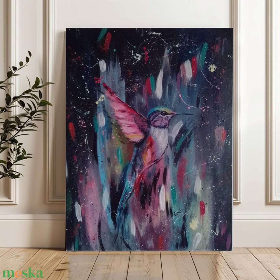 Menekülő madár szabadon - művészet - festmény - akril - Meska.hu