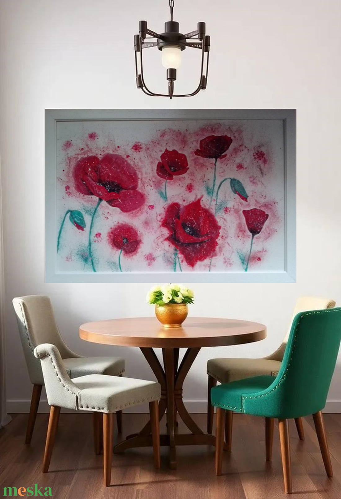 Hullámzó szenvedély Pipacs a szélben - művészet - festmény - akril - Meska.hu