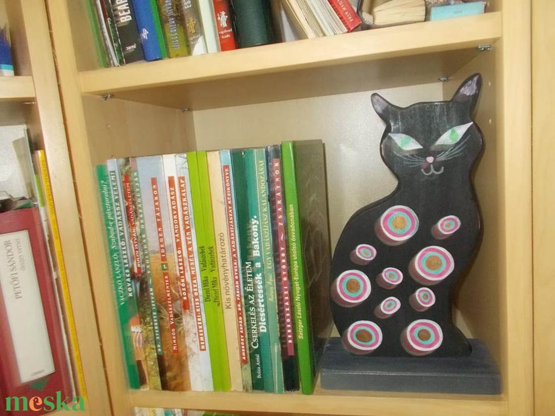 Talpas macska cica - otthon & lakás - dekoráció - asztal és polc dekoráció - könyvtámasz - Meska.hu