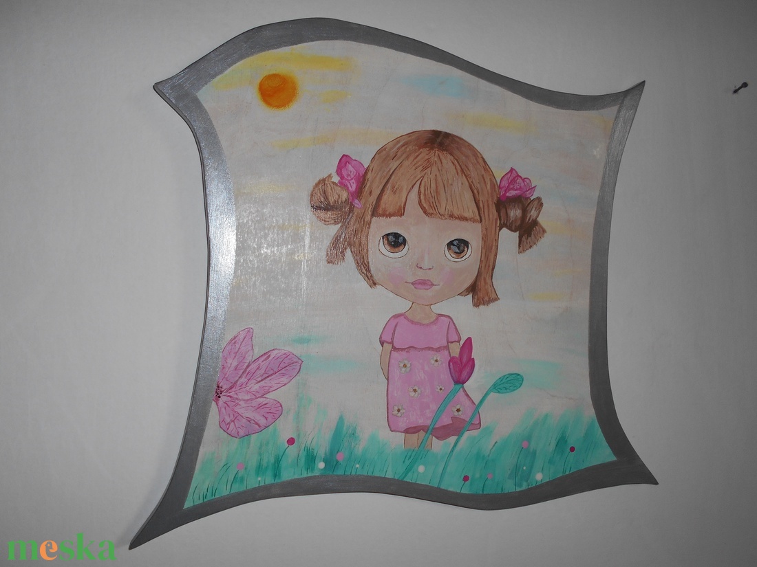 Kislány a réten - otthon & életmód - babaszoba, gyerekszoba - babaszoba kép - Meska.hu