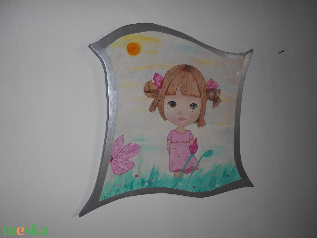 Kislány a réten - otthon & életmód - babaszoba, gyerekszoba - babaszoba kép - Meska.hu