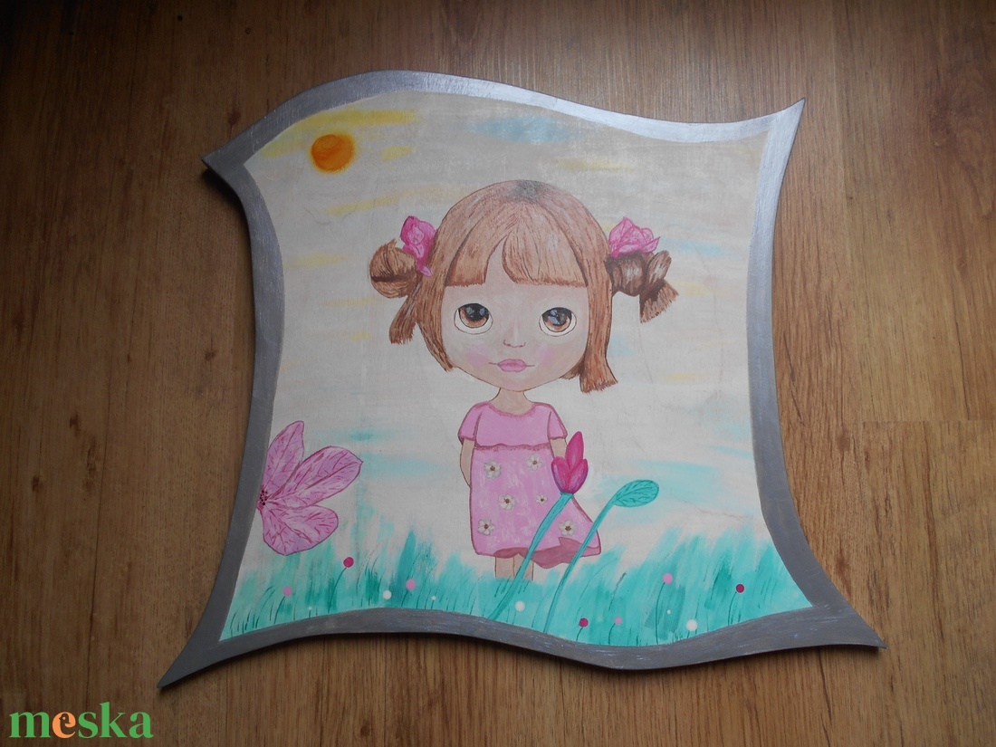 Kislány a réten - otthon & életmód - babaszoba, gyerekszoba - babaszoba kép - Meska.hu