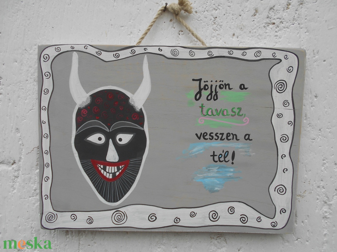 Busó kopogtató Télűző, tavaszváró dekoráció - otthon & életmód - dekoráció - ajtó- és ablak dekoráció - ajtódísz & kopogtató - Meska.hu Busó kopogtató Télűző, tavaszváró dekoráció - otthon & életmód - dekoráció - ajtó- és ablak dekoráció - ajtódísz & kopogtató - Meska.hu