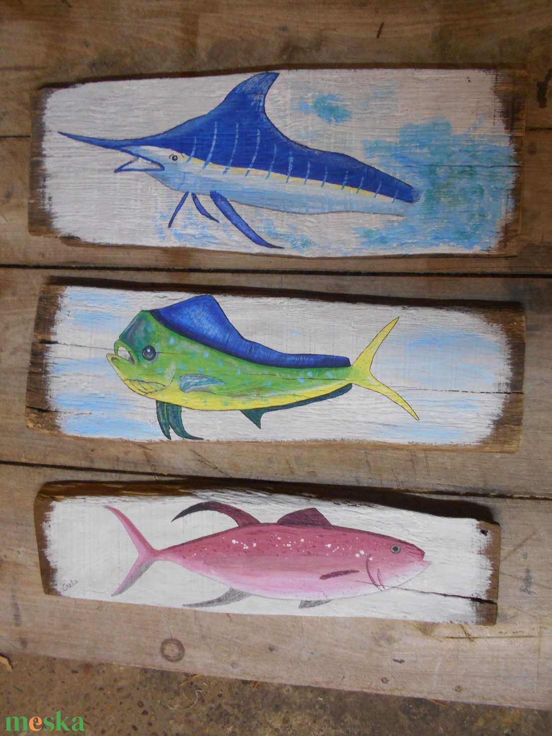 Trópusi hangulatú rusztikus képek lazac kardhal mahi mahi - művészet - festmény - akril - Meska.hu Trópusi hangulatú rusztikus képek lazac kardhal mahi mahi - művészet - festmény - akril - Meska.hu