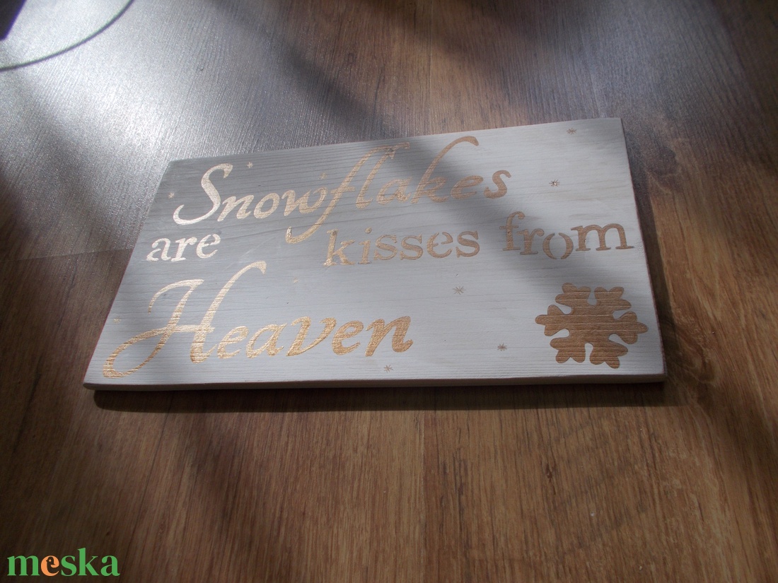 Karácsonyi kopogtató A hópehely egy mennyei érintés - otthon & életmód - dekoráció - ajtó- és ablak dekoráció - ajtódísz & kopogtató - Meska.hu