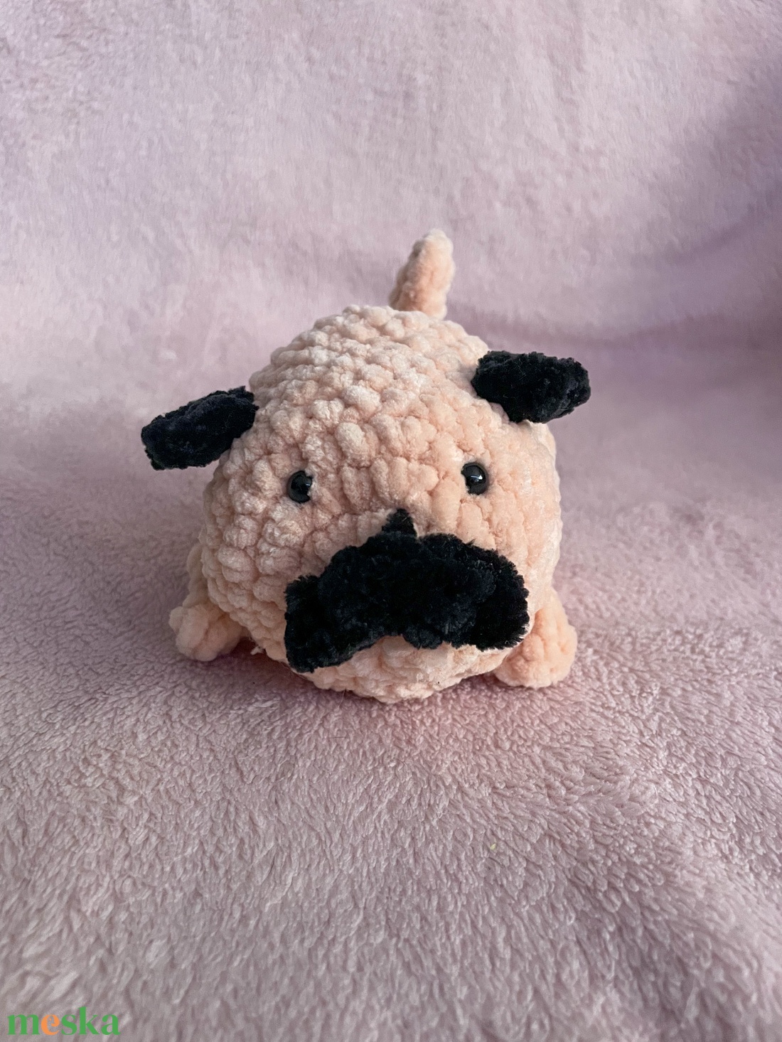 Horgolt Mopsz Kutya - játék & sport - plüssállat & játékfigura - kutya - Meska.hu