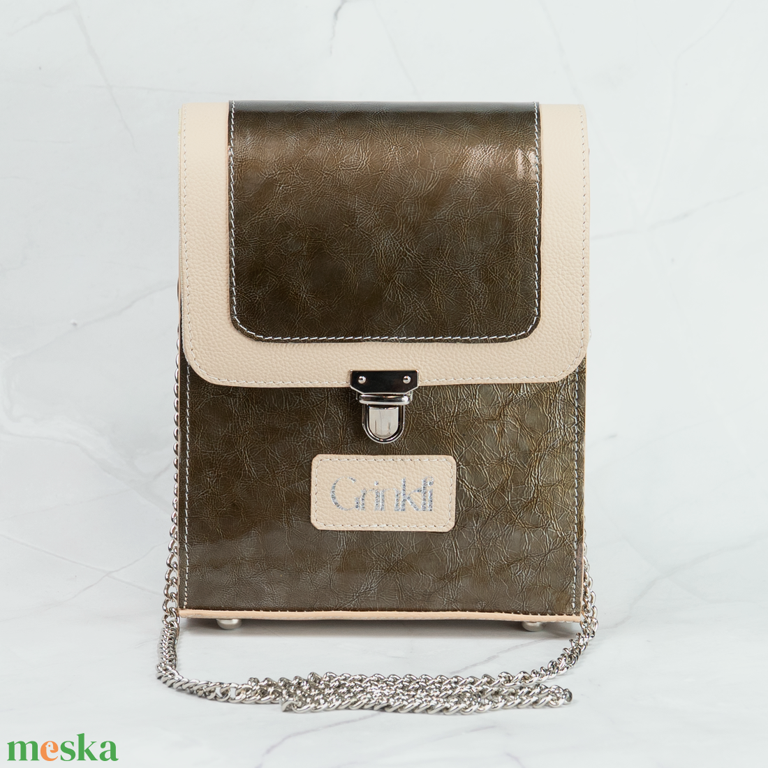 Grinkli VILARI bronz válltáska - táska & tok - kézitáska & válltáska - alkalmi táska - Meska.hu