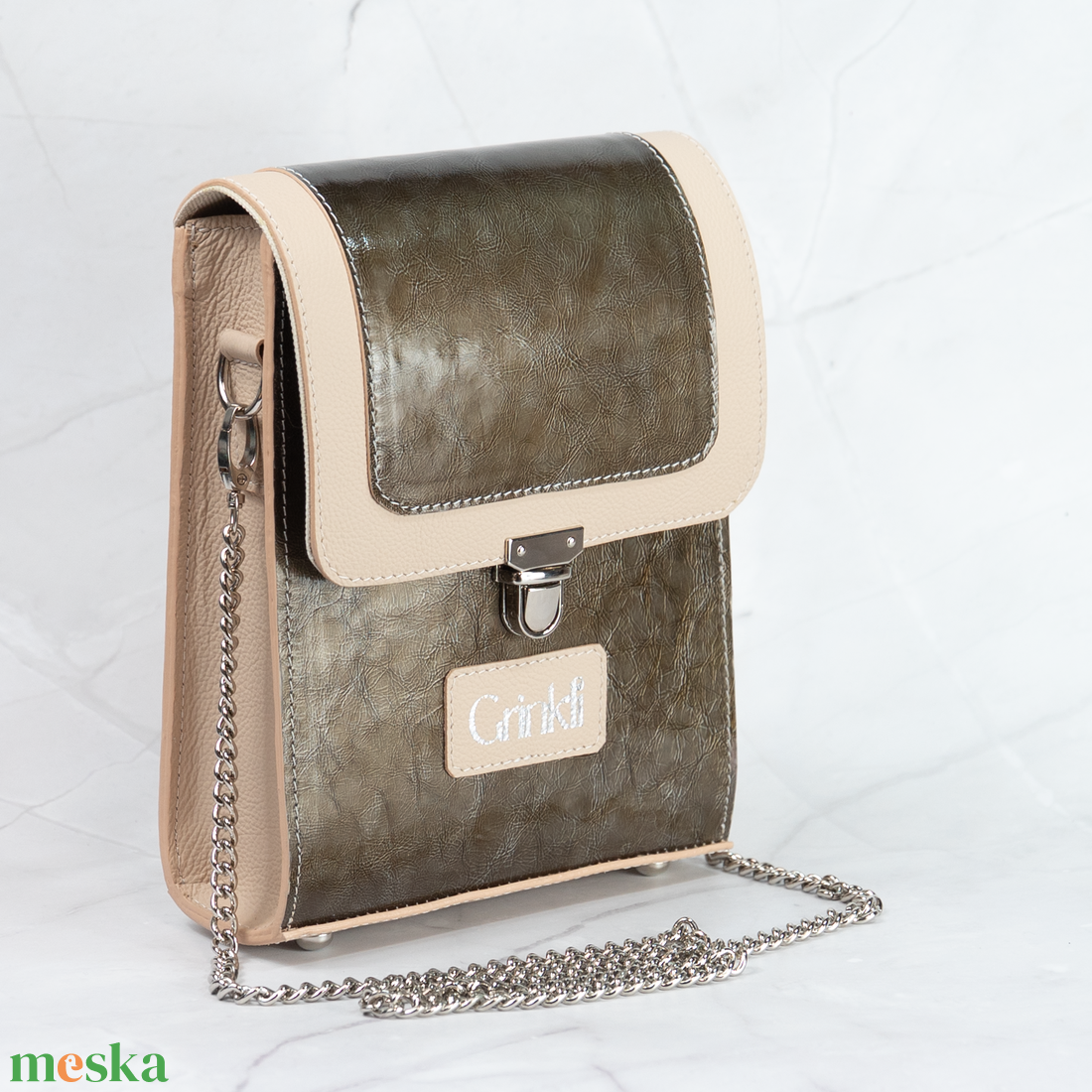 Grinkli VILARI bronz válltáska - táska & tok - kézitáska & válltáska - alkalmi táska - Meska.hu