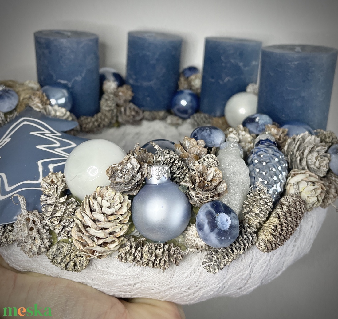 Adventi koszorú- Blueberry Frost #1 - karácsony - adventi díszek - adventi asztaldísz - Meska.hu Adventi koszorú- Blueberry Frost #1 - karácsony - adventi díszek - adventi asztaldísz - Meska.hu