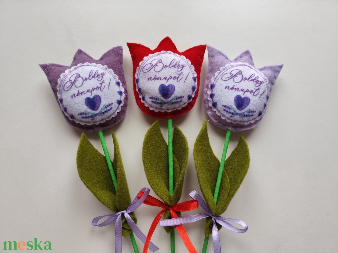 Levendula mintás filc tulipán Nőnapra 3 darab - otthon & életmód - dekoráció - virágdísz és tartó - csokor & virágdísz - Meska.hu Levendula mintás filc tulipán Nőnapra 3 darab - otthon & életmód - dekoráció - virágdísz és tartó - csokor & virágdísz - Meska.hu