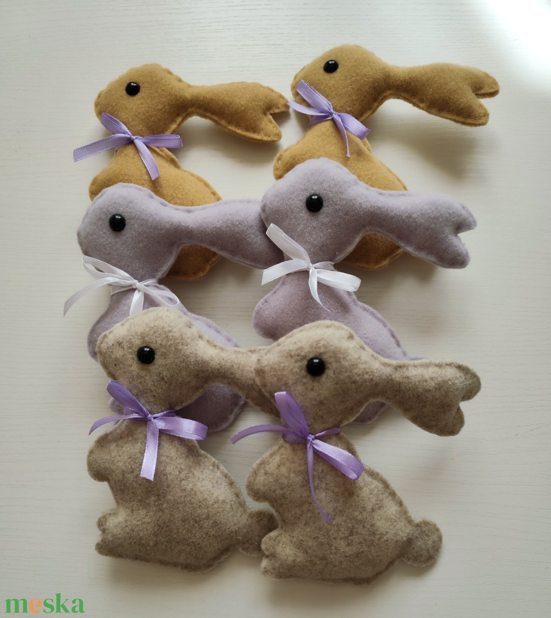Filc nyuszik (6 darab) -  - Meska.hu