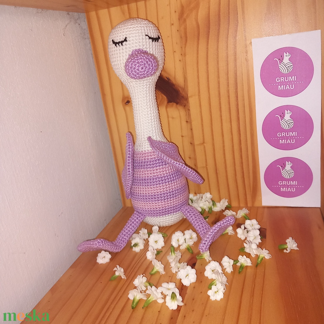 Lila liba, amigurumi alvópajti - játék & sport - plüssállat & játékfigura - madár - Meska.hu