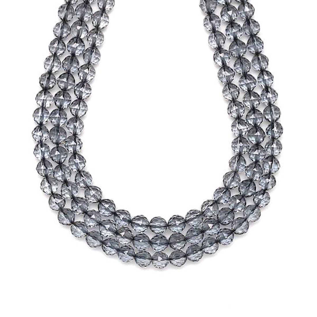 Aura kvarc fazettált háromszög szürke golyó 6mm ékszerkészítő alapanyag (füzér) - kellékek & szerszámok - ásvány alapanyag - ásványfüzér - Meska.hu