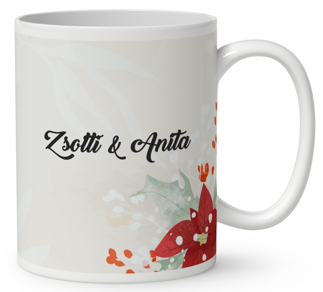 Névvel kérhető - Karácsonyi Teddy maci - együtt (kantáros) mintás bögre - otthon & életmód - konyhafelszerelés, tálalás - tálalás - bögre & csésze - Meska.hu