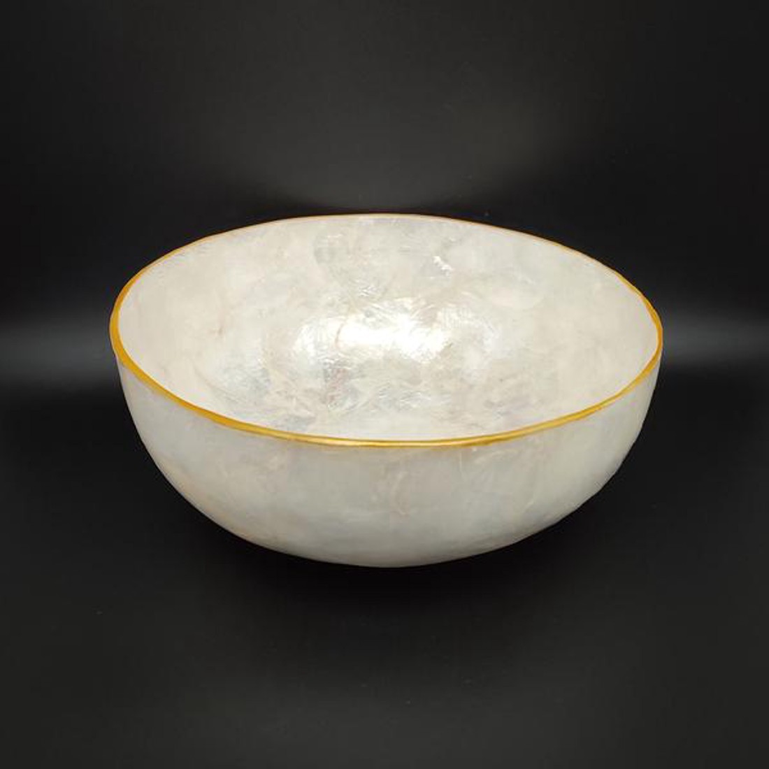 Tál kagyló arany szélű 20cm - otthon & életmód - dekoráció - asztal és polc dekoráció - dekorációs tál, tartó - Meska.hu