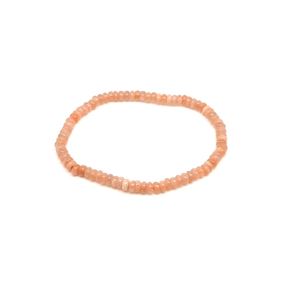 Krém holdkő korong ásványkarkötő 4x2 mm Vanília - ékszer - karkötő - ásványkarkötő - Meska.hu