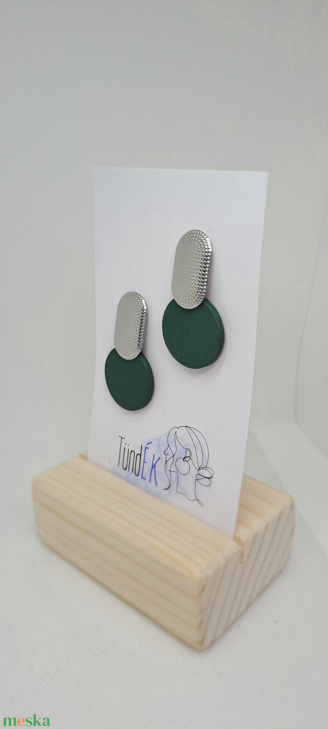 Fa fülbevaló  - ékszer - fülbevaló - lógós kerek fülbevaló - Meska.hu