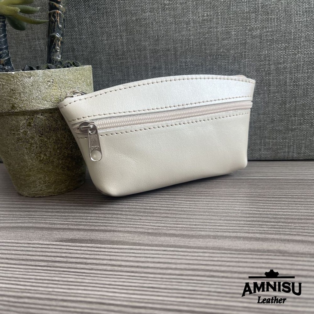 Ekrü kettő cipzáras kulcstartó B3001 - táska & tok - kulcstartó & táskadísz - kulcstartó - Meska.hu