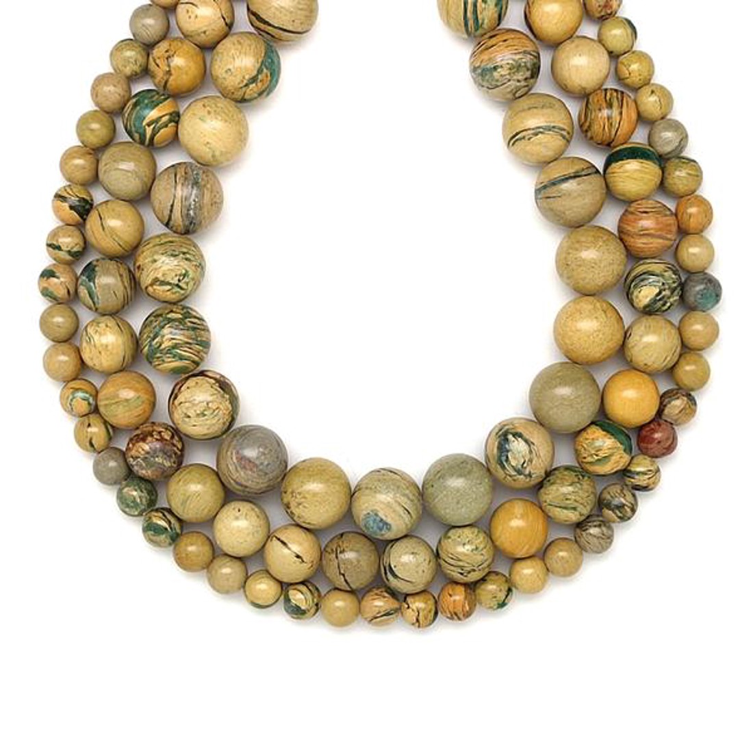 Jáspis Kanyon golyó 10-11mm  ékszerkészítő alapanyag (füzér) - kellékek & szerszámok - ásvány alapanyag - ásványfüzér - Meska.hu