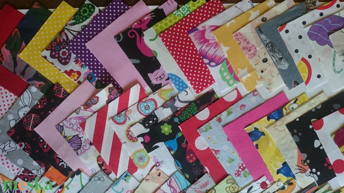 DIY Patchwork foltvarró csomag Lány minta 100 db 10x10 cm - kellékek & szerszámok - méteráru - anyagcsomag - Meska.hu