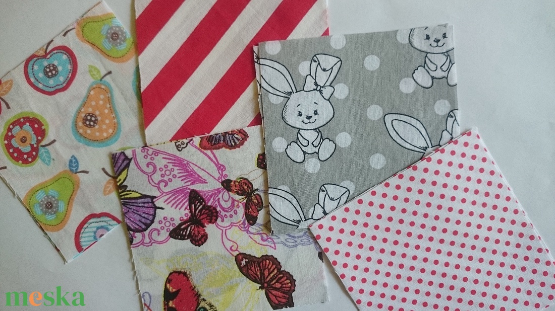 DIY Patchwork foltvarró csomag Lány minta 100 db 10x10 cm - kellékek & szerszámok - méteráru - anyagcsomag - Meska.hu