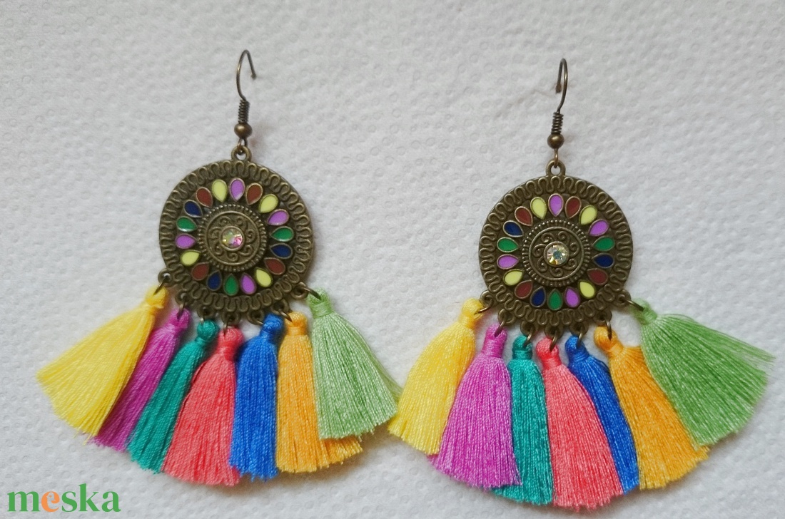 Rainbow szivárvány fantázia nevű színes bojtos fülbevaló - ékszer - fülbevaló - rojtos fülbevaló - Meska.hu Rainbow szivárvány fantázia nevű színes bojtos fülbevaló - ékszer - fülbevaló - rojtos fülbevaló - Meska.hu