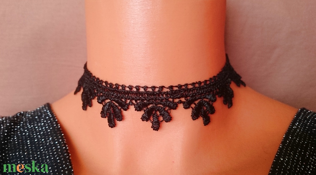 Levélmintás choker nyaklánc nyakék Halloween - ékszer - nyaklánc - nyakpánt, gallér - Meska.hu Levélmintás choker nyaklánc nyakék Halloween - ékszer - nyaklánc - nyakpánt, gallér - Meska.hu