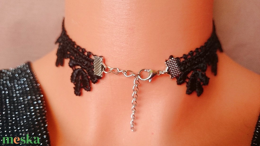 Levélmintás choker nyaklánc nyakék Halloween - ékszer - nyaklánc - nyakpánt, gallér - Meska.hu Levélmintás choker nyaklánc nyakék Halloween - ékszer - nyaklánc - nyakpánt, gallér - Meska.hu