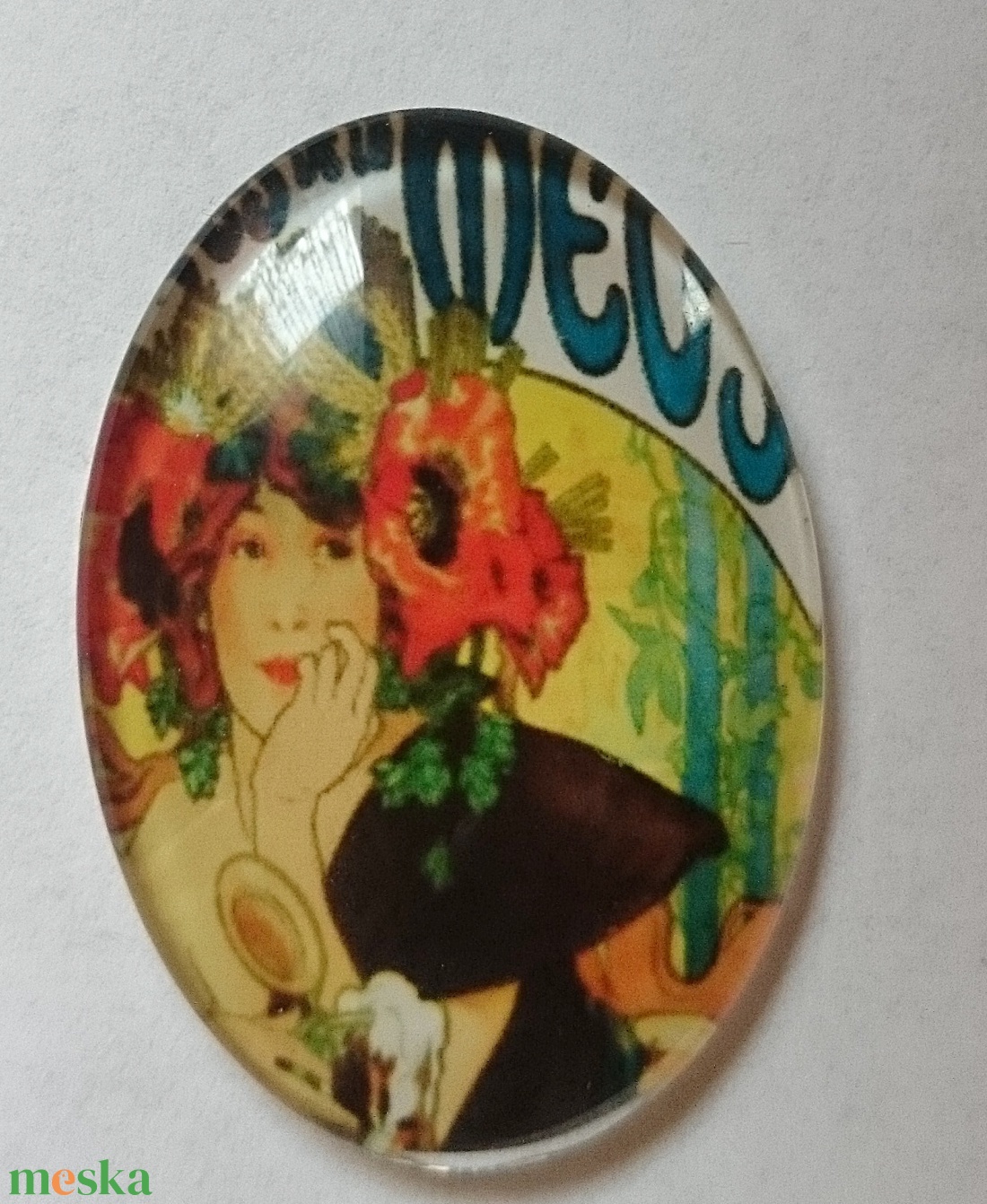 Alfons Mucha üveglencse 2. sz  - kellékek & szerszámok - gyöngyfűzés kellékek - üveglencse - Meska.hu Alfons Mucha üveglencse 2. sz  - kellékek & szerszámok - gyöngyfűzés kellékek - üveglencse - Meska.hu