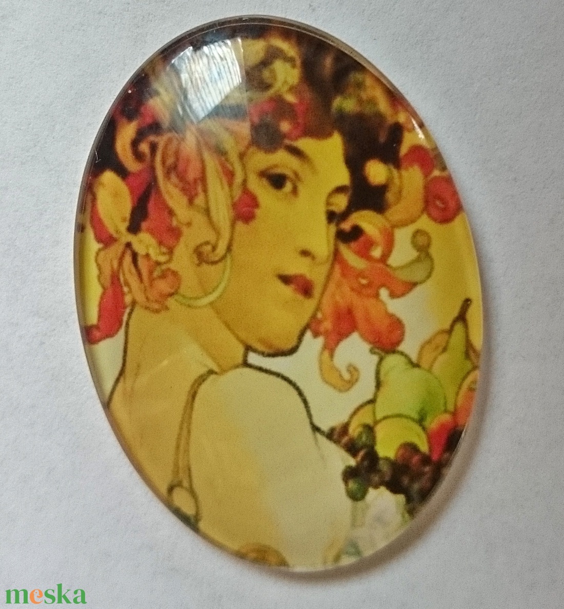 Alfons Mucha üveglencse 3. sz - kellékek & szerszámok - gyöngyfűzés kellékek - üveglencse - Meska.hu Alfons Mucha üveglencse 3. sz - kellékek & szerszámok - gyöngyfűzés kellékek - üveglencse - Meska.hu