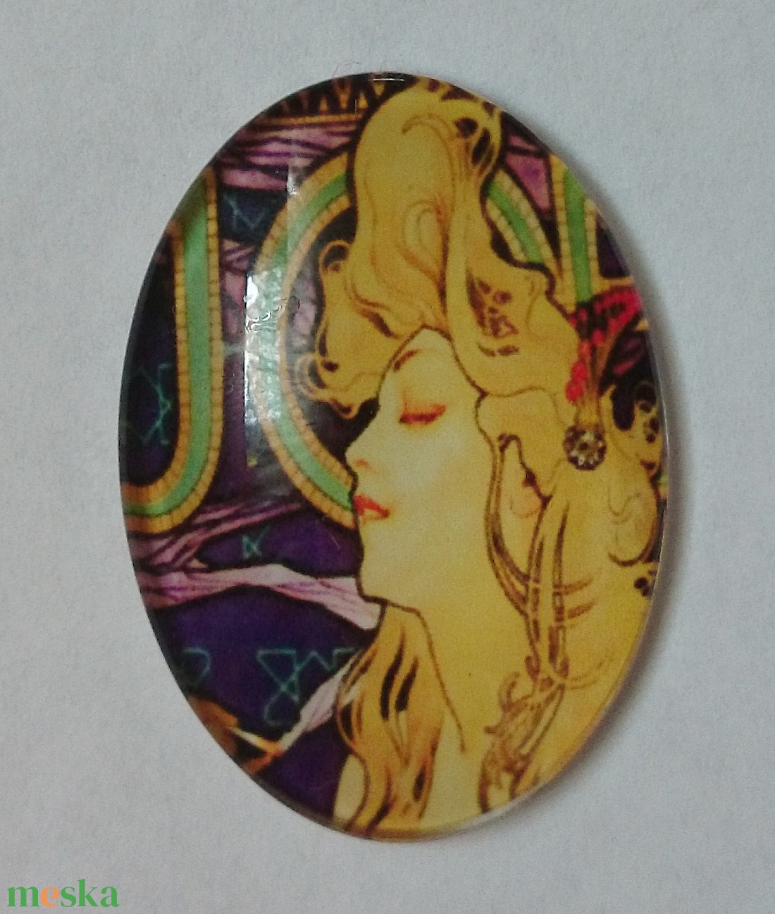 Alfons Mucha üveglencse 6. sz - kellékek & szerszámok - gyöngyfűzés kellékek - üveglencse - Meska.hu Alfons Mucha üveglencse 6. sz - kellékek & szerszámok - gyöngyfűzés kellékek - üveglencse - Meska.hu