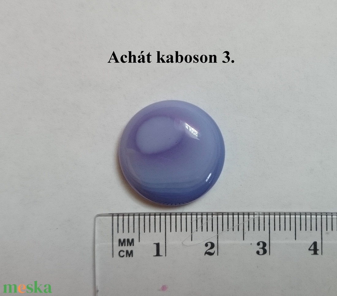 Achát kaboson kerek 3.  - kellékek & szerszámok - gyöngyfűzés kellékek - cabochon - Meska.hu