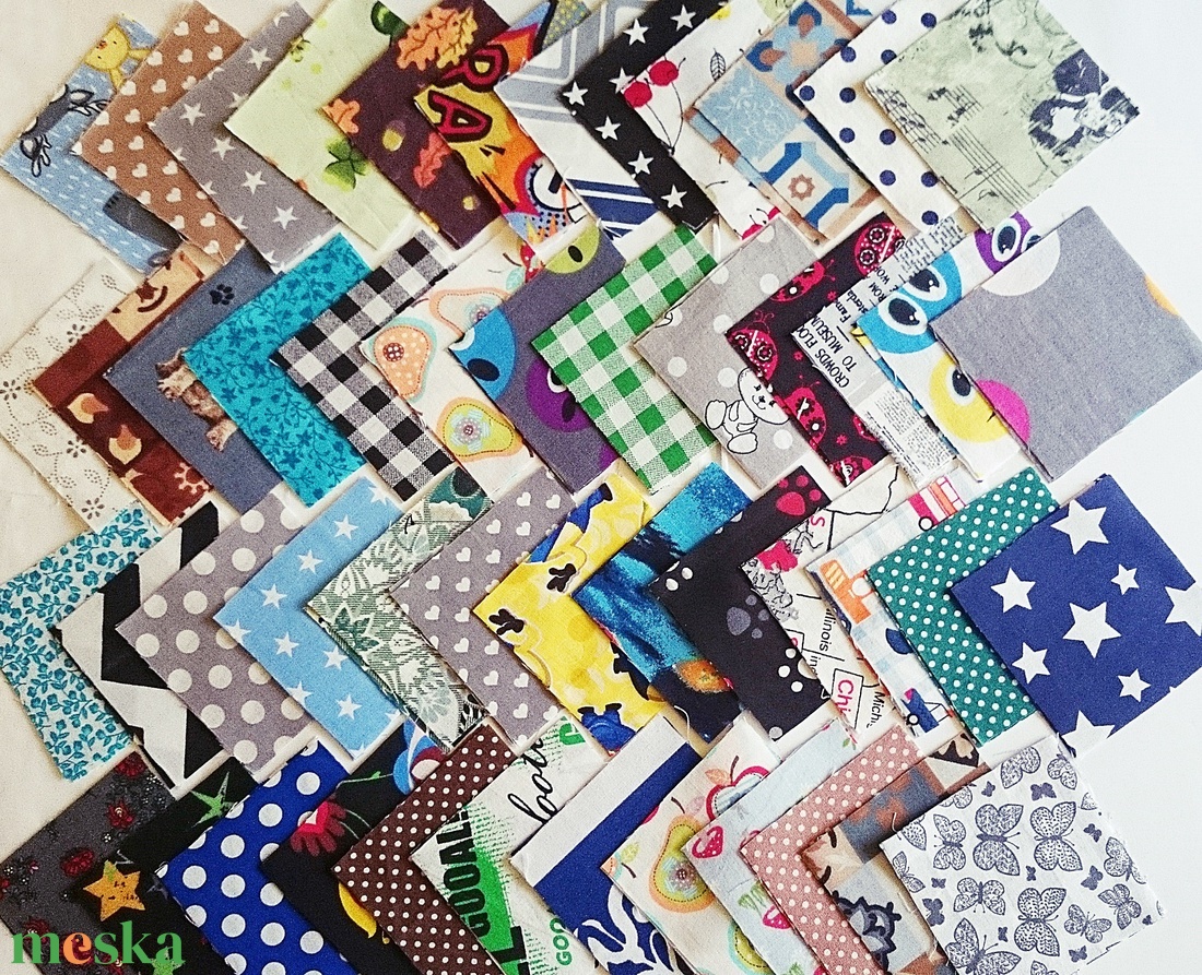 100 db mintás patchwork pamutvászon csomag 3. - kellékek & szerszámok - méteráru - anyagcsomag - Meska.hu 100 db mintás patchwork pamutvászon csomag 3. - kellékek & szerszámok - méteráru - anyagcsomag - Meska.hu