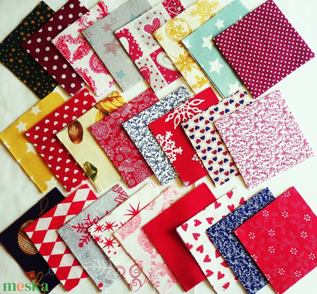100 db Karácsony patchwork 10x10 cm pamutvászon csomag - kellékek & szerszámok - Meska.hu 100 db Karácsony patchwork 10x10 cm pamutvászon csomag - kellékek & szerszámok - Meska.hu