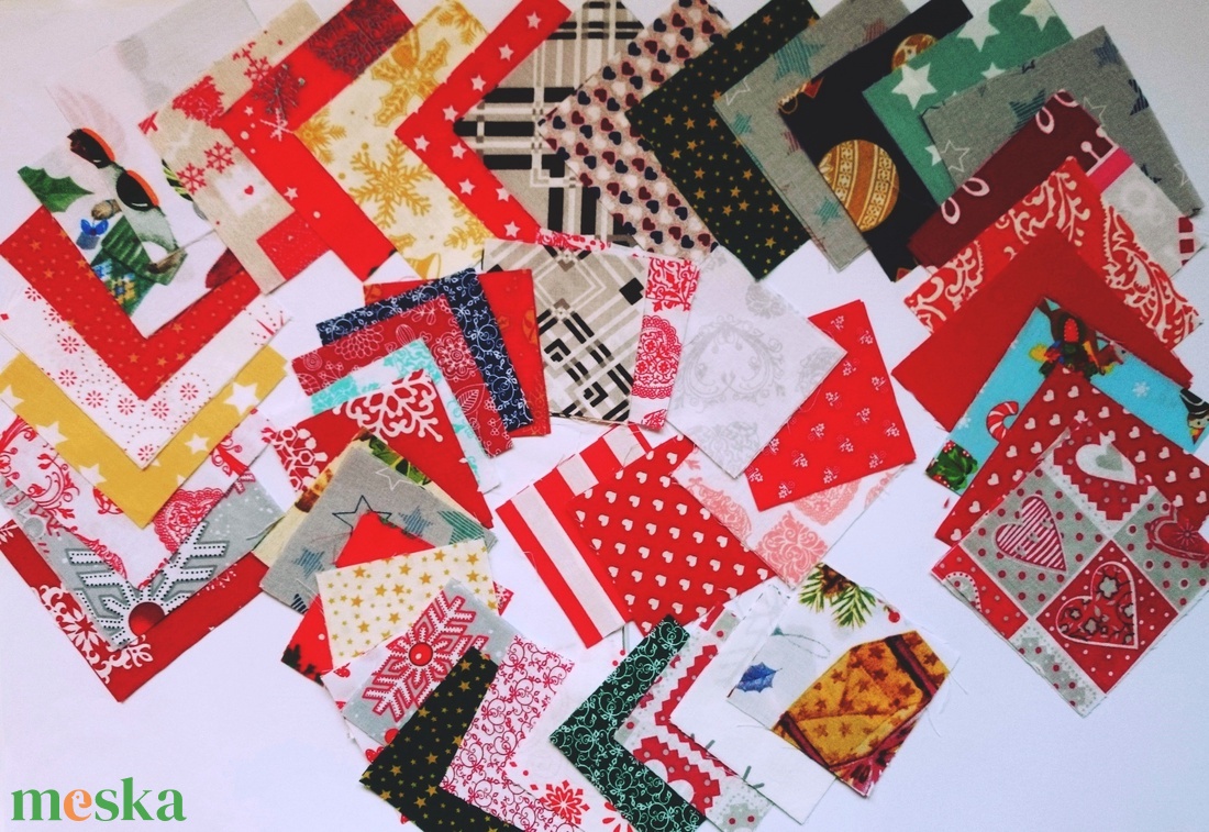 100 db Karácsony patchwork 10x10 8x8 cm pamutvászon csomag - kellékek & szerszámok - méteráru - anyagcsomag - Meska.hu 100 db Karácsony patchwork 10x10 8x8 cm pamutvászon csomag - kellékek & szerszámok - méteráru - anyagcsomag - Meska.hu