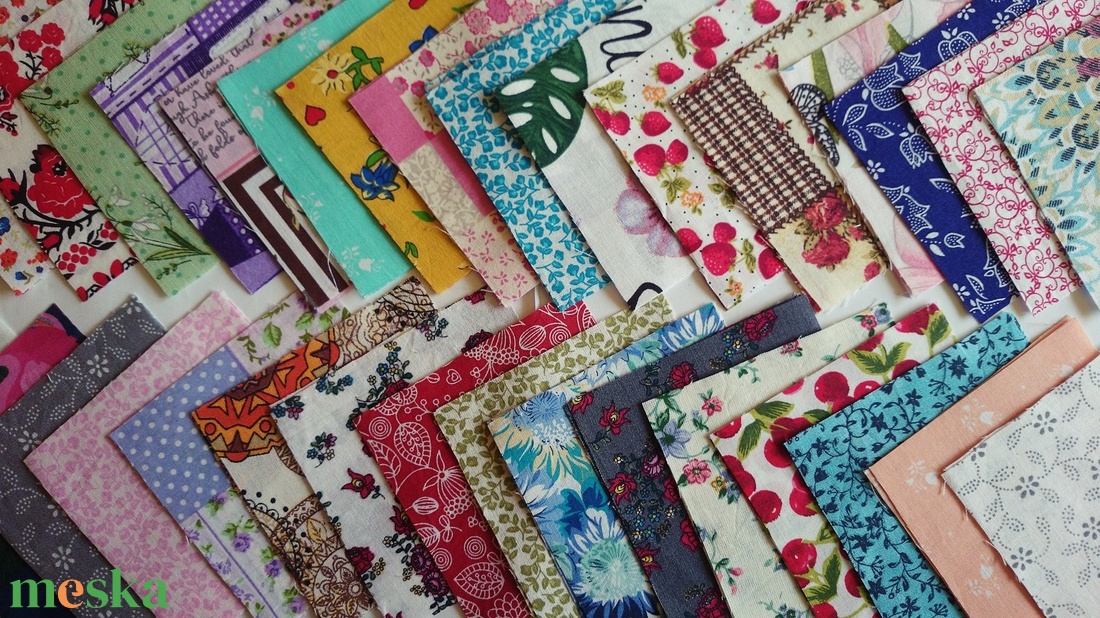 100 db Növény mintás patchwork 10x10 cm pamutvászon csomag Nö4 - kellékek & szerszámok - méteráru - anyagcsomag - Meska.hu