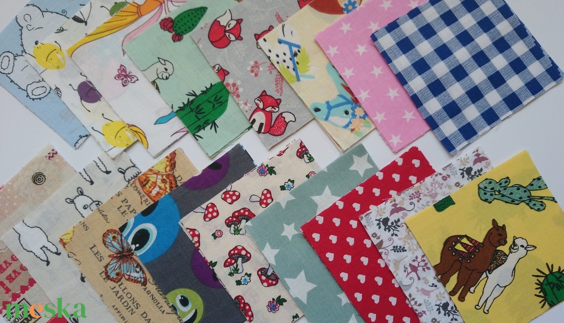 100 db Gyerek mintás patchwork 10x10 cm pamutvászon csomag GY - kellékek & szerszámok - méteráru - anyagcsomag - Meska.hu 100 db Gyerek mintás patchwork 10x10 cm pamutvászon csomag GY - kellékek & szerszámok - méteráru - anyagcsomag - Meska.hu