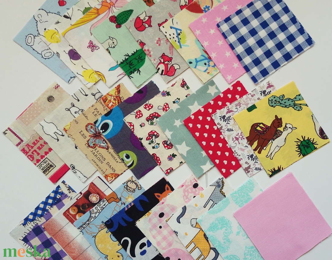 100 db Gyerek mintás patchwork 10x10 cm pamutvászon csomag GY - kellékek & szerszámok - méteráru - anyagcsomag - Meska.hu 100 db Gyerek mintás patchwork 10x10 cm pamutvászon csomag GY - kellékek & szerszámok - méteráru - anyagcsomag - Meska.hu