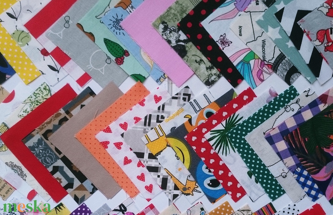 100 db Gyerek mintás patchwork 10x10 cm pamutvászon csomag GYG - kellékek & szerszámok - méteráru - anyagcsomag - Meska.hu